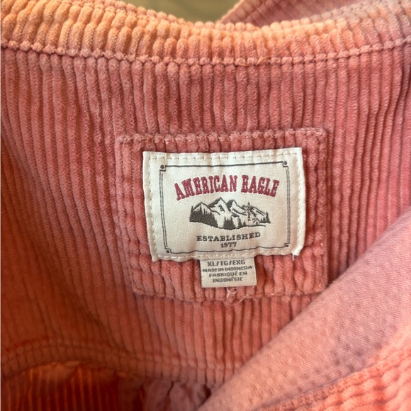 American Eagle Corduroy Button Up Pink - Picture 4 of 4